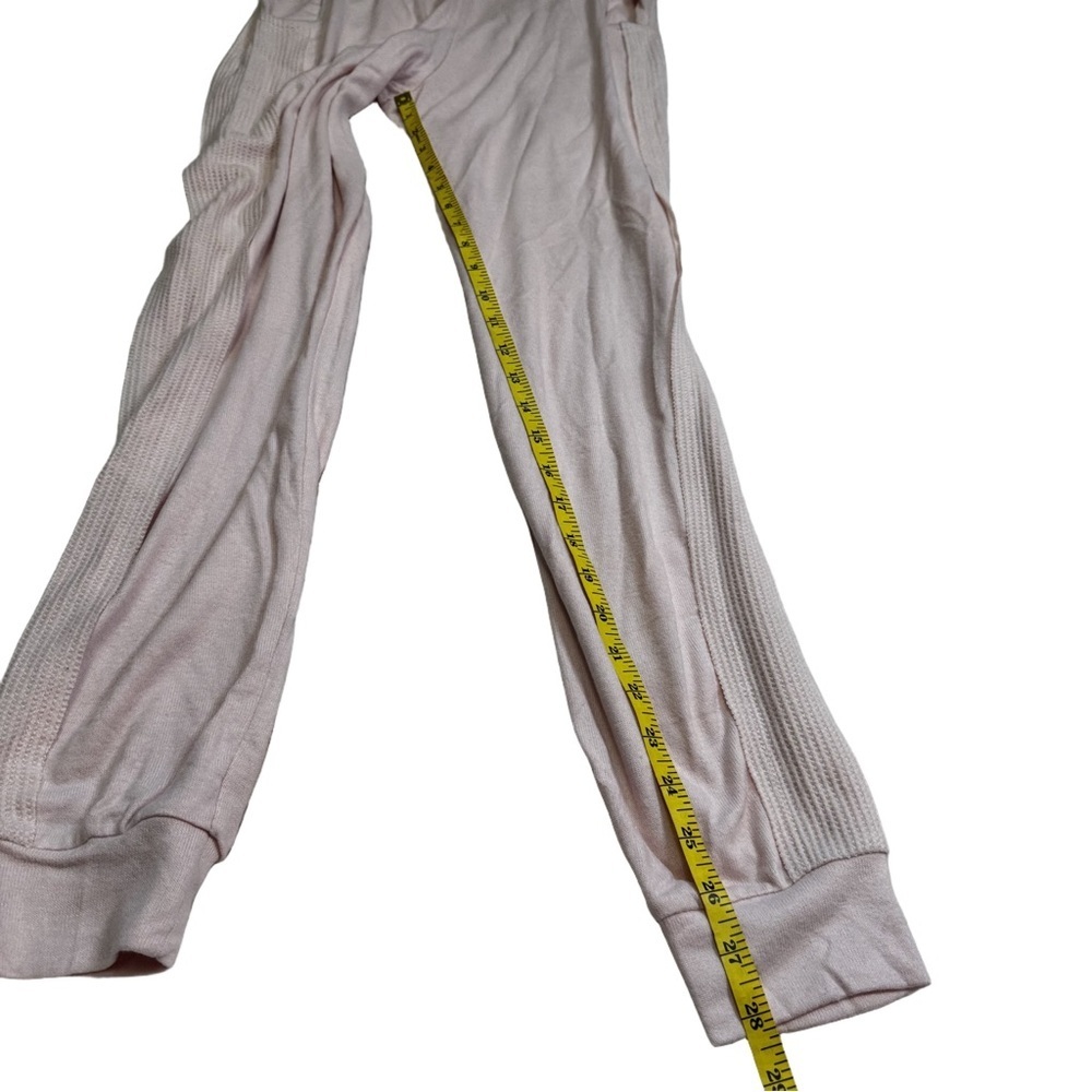 Lisa Robertson Pink Lounge Light Pants Size Small Pockets Elastic Waist Ribbed - Picture 6 of 11